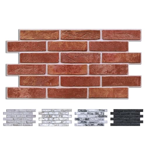 COMSTICKC 3D Faux Brick Wall Panels Peel and Stick Decorative Tiles Sticker