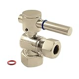 Kingston Brass CC44408DL Concord 1/2-Inch FIP X 1/2-Inch OD Compression Angle Stop Valve, Satin Nickel