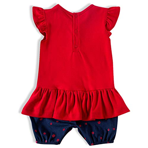 Macaquinho Suedine, Joaninha, Tip Top, Bebê Menina, Vermelho, G