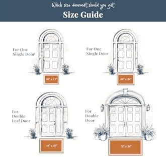 Barnyard Designs Natural Coco Coir Heavy Duty Backing Doormat - Large Cute Non-Slip Front Door Welcome Mat for Outside Entrance or Porch Entry, Brown (36x72, Welcome)