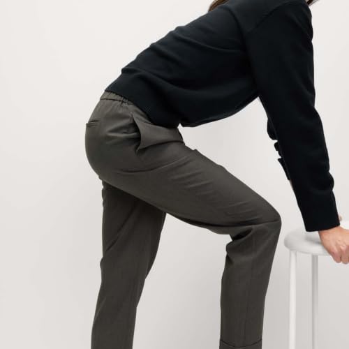 Image of Marks & Spencer Womens Solid Mid Rise Tapered Fit Trouser