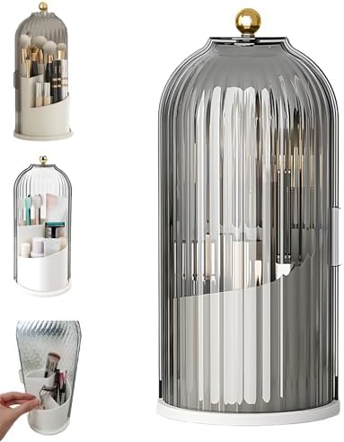 Concealed Toothbrush Holder, Rotating Bathroom Organizer Countert...