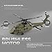 FunXylophy WL K170 RC Helicopter, 2.4G 4CH Flybarless 6-Axis Gyroscope Altitude Hovering RC Military Helicopter with Display Stand and Apron Takeoff Landing Pads (RTF Version)
