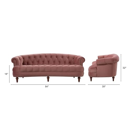 Jennifer Taylor Home La Rosa Sofas, Ash/Rose #TOP2