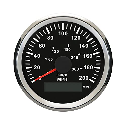 Image of ELING Waterproof MPH GPS Speedometer Odometer Gauge Kit 0-200MPH for Racing Car Motorcycle with Backlight 85mm 12 24 Volts