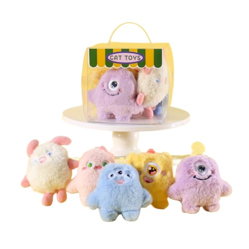 ペットぬいぐるみ、マタタビ内蔵ベル音、猫用品、癒し子猫、セルフプレジャー、ポーチドエッグおにぎり、リトルモンスターおもちゃ (B)