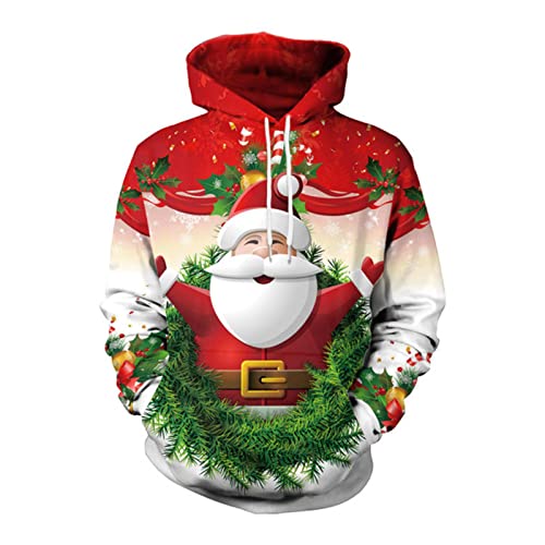 Sweat à capuche de Noël grande taille pull imprimé 3D automne hiver - 2
