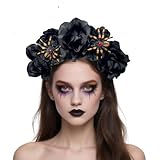 カラフルな造花のスプライシングスパイダーヘッドはユニークでクール、パーティーコスチュームマッチングアクセサリーハロウィンゴーストフェスティバルパーティーフェスティバルドレスアップレディースフラワーイミテーションフラワースパイダーヘッド