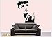 Deco-idea Wandtattoo wandaufkleber wandsticker Photo Porträt Audrey Hepburn wph049(weitere Farben per Nachricht, set4:ca. 75 x 93 cm)