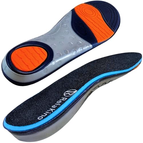 Rela Kino All-Day Comfort Unisex Shoe Insoles from Japan, Shock Absorption Insoles for Men, Arch Support Shoe Inserts for Women, Shoe Insoles Women, Shoe Inserts Men, M
