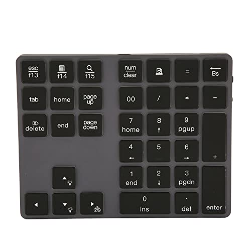 Clavier numérique sans fil Walmeck en aluminium portable pour la saisie de données