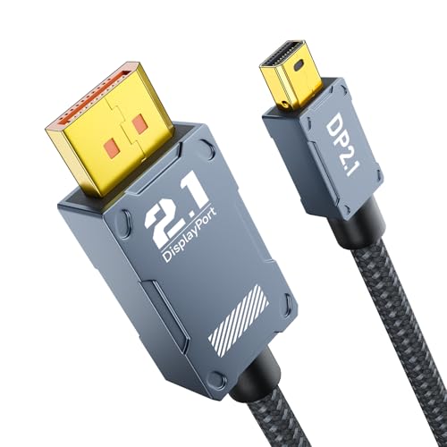 AGFINEST 16K Mini DisplayPort to DisplayPort 80Gbps 2.1 Cable, [16K@60Hz, 8K@120Hz, 4K@144Hz/240Hz] HDR, DSC, G-Sync FreeSync, Mini DP for Laptop Mac iMac Monitor (3.3 FT)