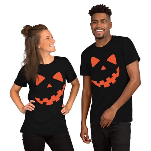 T-shirt Halloween citrouille Jack O' Lantern noir pour homme et femme