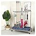 GOCHUSX Movable Broom Mop Holder, Hand Trucks Broom, Floor-Mounted Mop Rack, Commercial Cleaning Tool Cart, Freestanding Broom Closet Cabinet (Color : Mobile, Size : 66X42X110CM(5slots))