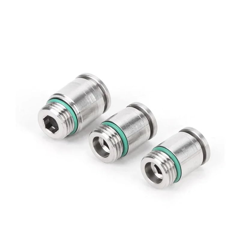 10/50PCS Stainless Steel 304 POC-G External Thread Straight Joint,Internal Hexagonal,Pneumatic Gas Pipe Quick Insertion Fitting(BXG-POC8-G03)