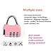 3 Pack Combination Lock 3 Digit Padlock Resettable and Waterproof for School Gym Suitcases Locker, Luggage, Briefcases, Computer Bags, Schoolbags, Backpacks, Locker, Drawers, Toolkit and Cabinets