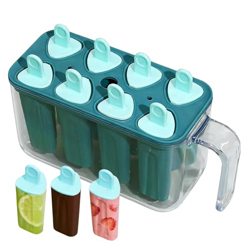 Bandeja de congelación y moldes de hielo casero reutilizables con palos 8