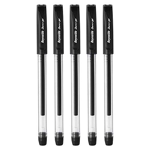 Image of Reynolds Jiffy 0.5 mm Needle Point Gel Pens - Pack of 40 (Black)