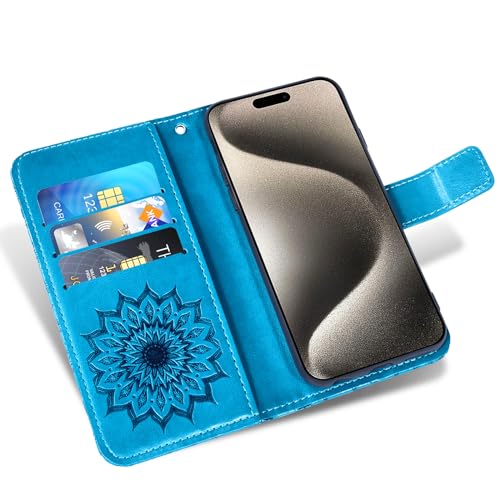 Coque IP 15 Pro Max Asuwish TYHQB Bleu avec protection écran intégrée