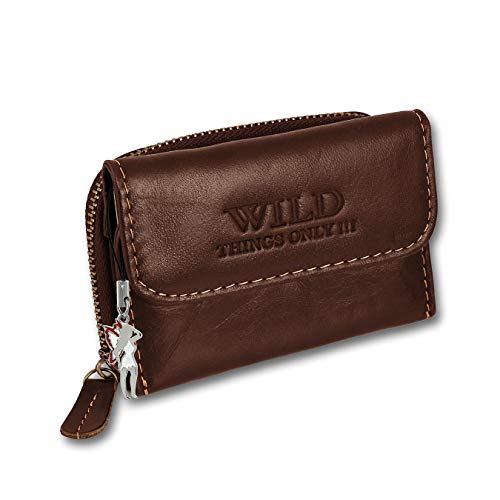 Wild Things Only D2OPJ120N - Monedero de Piel (9 x 3 x 6,5 cm), Color marrón