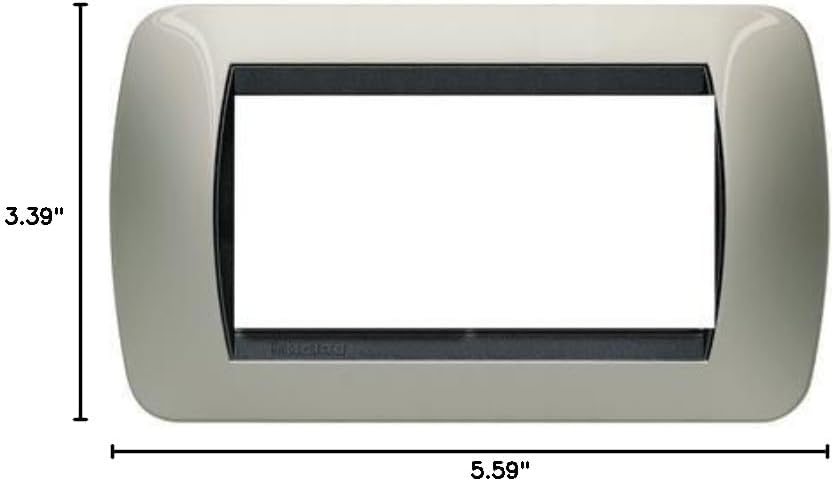BTicino LNC4804TE Livinglight Air Plate with 4 Modules, Tech