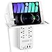 QC 3.0 USB Wall Charger, Portable Wall Mount Outlet Plug with Dual USB Charging Ports and Quick Charger 3.0, Multiple Outlet Adapter,LED Sensor Night Light,2 Slide Out Phone Holders, Surge Protector