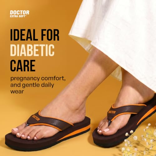 Image of DOCTOR EXTRA SOFT Care Diabetic Orthopedic Pregnancy Flat Super Comfort Dr Flipflops and House Slippers For Women's and Girl's
