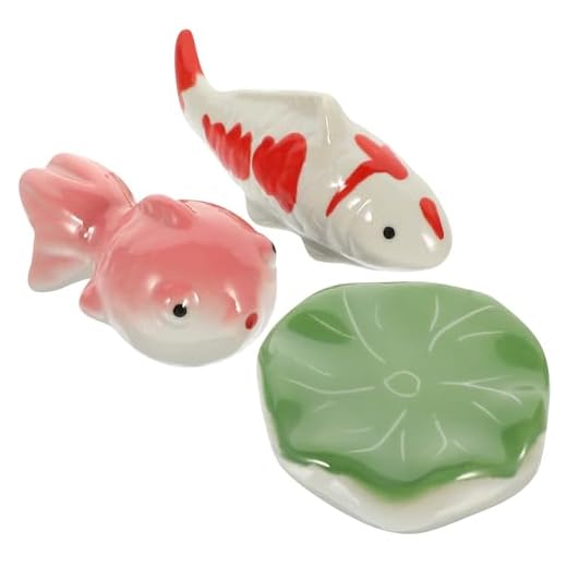 MAGICLULU 3Pcs Ceramic Fishes Aquarium Floating Fishes Realistic Artificial Fishes Fish Tank Decorations Desktop Ornaments