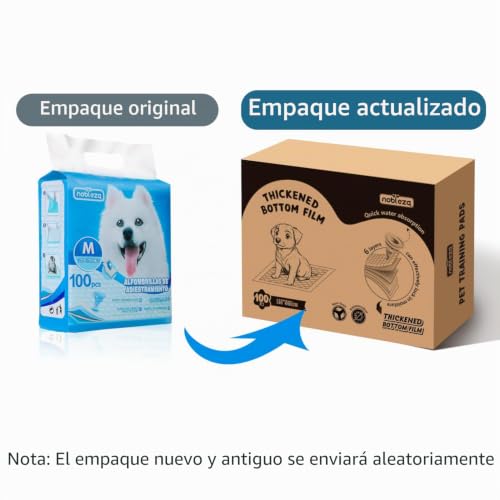 Miniatura 2 de Nobleza - 100 X Empapadores Perros Alfombrilla Higiénica De Entrenamiento Para Perros. Ultraabsorbente 60cm 60cm.