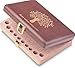 Yukidoke Baby Tooth Box, Baby Teeth Keepsake Box, Handmad Wooden Kids Tooth Fairy Holder, Lost Teeth First Curl Memory Box - Personalized Tooth Storage Case for Boy and Girl Toddler Tree Motif