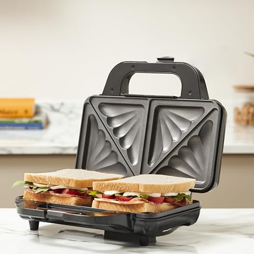 Haden Deep Fill Sandwich Maker - Non Stick Toastie Maker, Compact and Portable Sandwich Maker, Easy to Clean, Perfect for Dorm Rooms and Small Kitchens, Affordable Kitchen Appliance for Students - Image 5