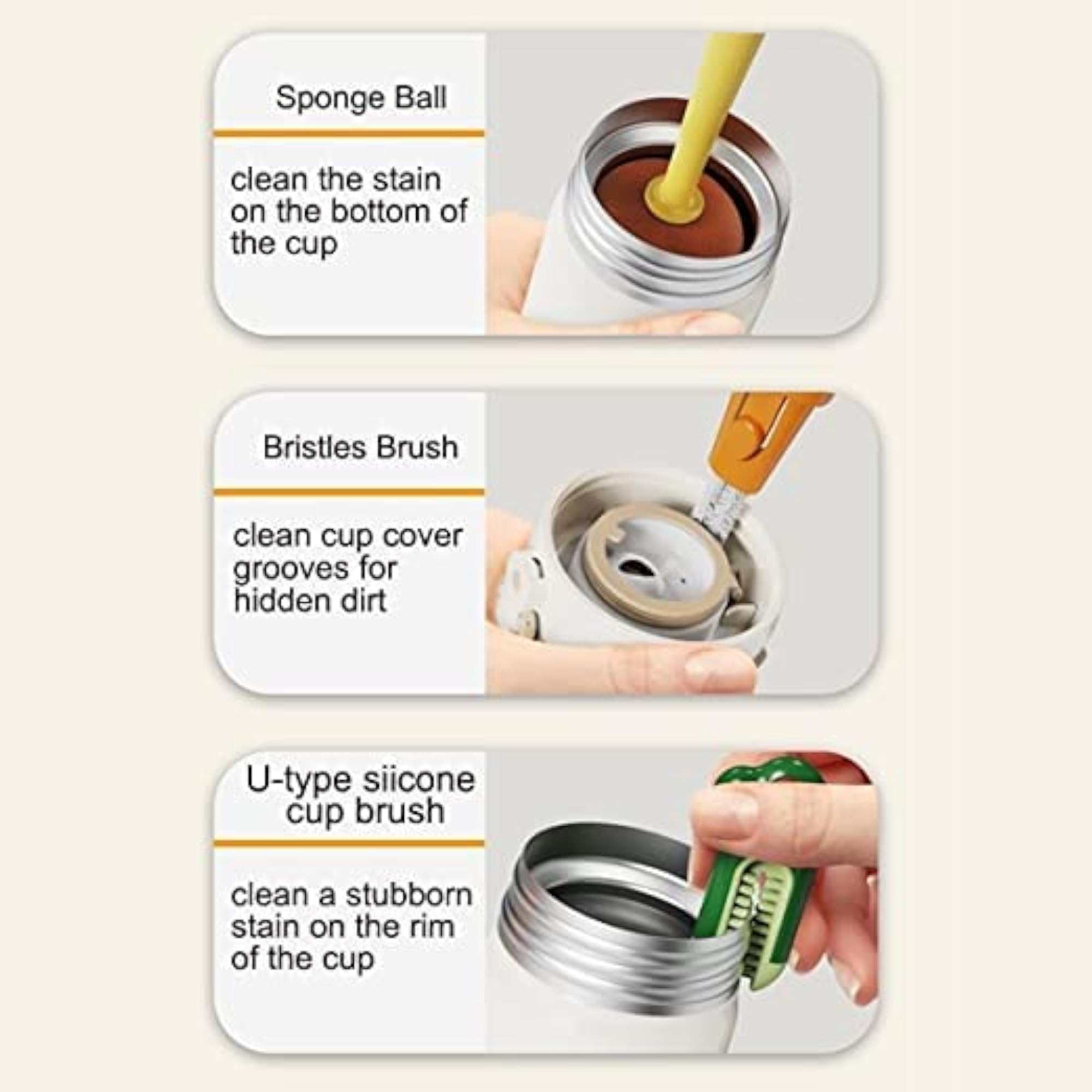 3 in 1 Multifunctional Kitchen Cup Cleaning Brush