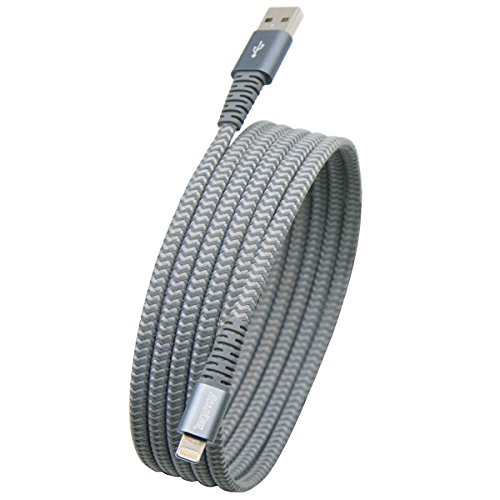 Cable Lightning RoadKing compatible trenzado reflectante plateado para transferir datos 2