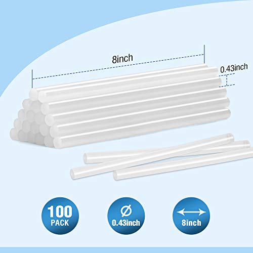WORKPRO Full Size Hot Glue Sticks, 100-pack, 0.43x8 Inches, Compatible with Most Glue Guns, Multipurpose for DIY Art Craft General Repairs, Home Decorations and Gluing Projects by WORKPRO - Image 2