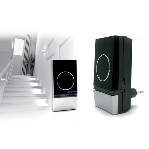 Avidsen 102326 Nielsen 100 m Plug-In Wireless Door Chime with 32 Chimes High Gloss Black by Avidsen