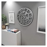 【Conception structurelle concept】 - Cette horloge murale utilise un cadre métallique, les éléments naturels entrent en collision avec l'industrie moderne, vous offrant une expérience visuelle différente. Conception légère, facile à installer. L'ensemble de l'horloge murale contient un kit suspendu des pièces de remplacement.