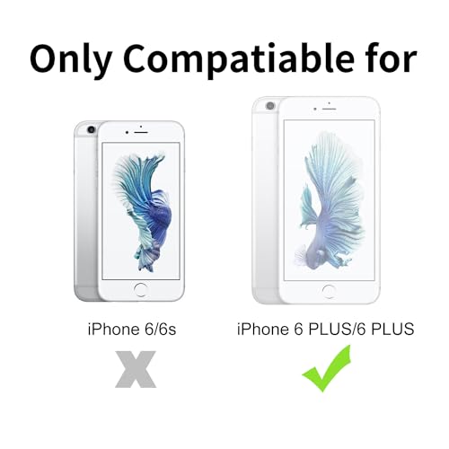 Image of TENOC Phone Case Compatible with iPhone 6 Plus & iPhone 6s Plus, Glitter Case Clear Sparkling Protective Bumper Cute Cover for Girls Women