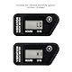 Jayron Kabellos RESETTABLE Vibration Wasserdichter Betriebsstundenzähler für Generator Außenbordmotor Dirtbike Kompressor Rasenmäher Motorrad Kettensäge(schwarz, HM016B-BK-C1-NEW)