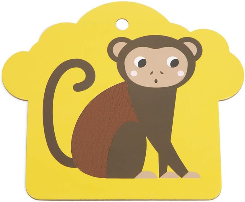Janod - Savannah Touch Cards - 7 Bound Cards with Ring - Early Learning Toy - Touch and Motor Skills Educational Toy - FSC Certified - from 1 Year Old, J02694