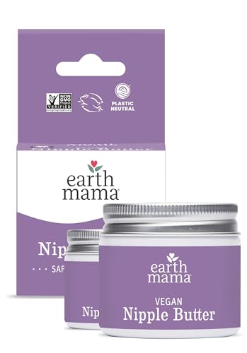 Image of Earth Mama Vegan Nipple Butter | Cruelty-Free Breastfeeding Cream for Nursing Mamas | NO Lanolin, 2-Ounce (2-Pack)