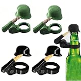 4 Stück Bierflaschenverschluss Soldat Salut Bierflaschen Helm Soldatengruß Bierflaschenhelm Soldaten Salut Bier Flaschen Verschluss, Flaschenverschlüsse für Party Grillparty Bar