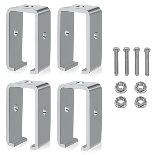 Channel Trolley Track Hanger Bracket, P1834-EG Intermediate Support Hanger Bracket for All 1-5/8" Strut Channel, Heavy Duty Track Joiner Support Brackets 4 Packs