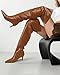 SKYSTERRY Women's Over the Knee Boots Pointed Toe Stiletto High Heel Thigh High Boots Fashion Side Zipper Party Work Fall Tall Long Boots - Botas Para Mujer Size 9