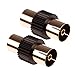 Price comparison product image CDL Micro 2 x Gold TV Coax Aerial Adapter Female to Female (F-F) Gender Changer Joiner - BLACK