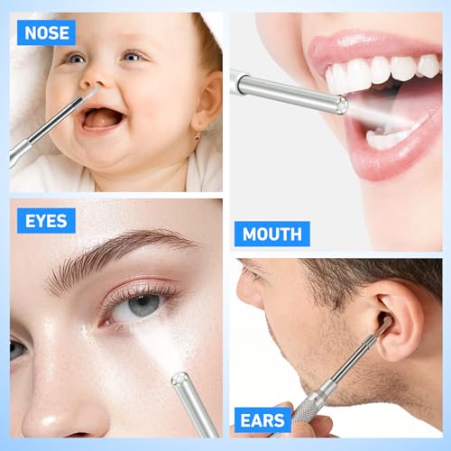 Eirolace Ohrenschmalz Entferner Otoskop mit Kamera – 1080P WiFi-Ohrenreiniger, IP67 Wasserdicht & 360° Kamera, 3,9mm für iPhone, iPad, Android Smartphones (Weiß)