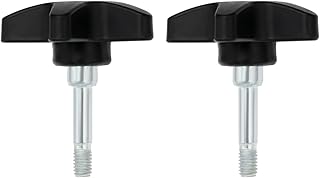 SG Store 2Pcs Rollator Walker Replacement Knob M6 Spare Tightening Star Knob for Wheelchair Rolling Walker Height Adjustment 52mm Black