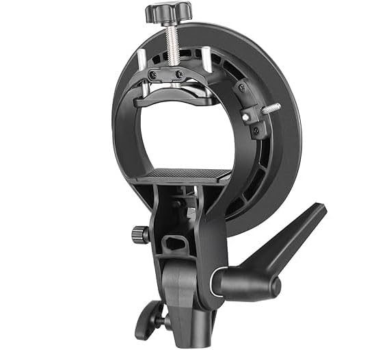 FOTOKINA Universal E-Type & S-Type Bracket Holder with Elinchrome Mount for Speedlite Flash Snoot, Softbox, Beauty Dish, Reflector, Umbrella – Professional Photo Studio Lighting Accessory-image-17