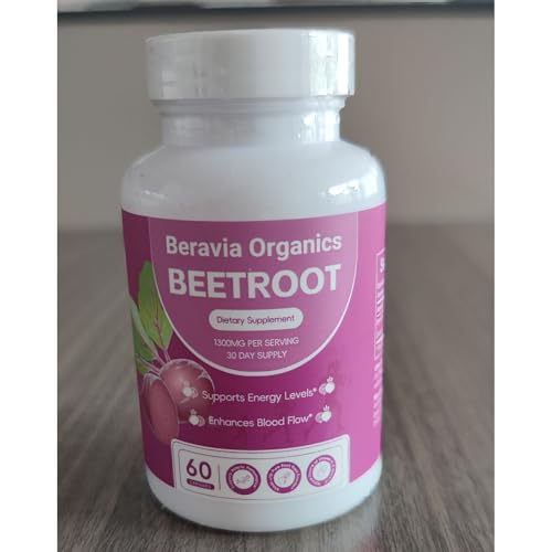 Beravia Organics Beet Root Capsules, Supports Oxygen Transport & Nutrient