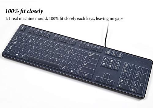 CASEDAO Ultra Thin Silicone Keyboard Cover for Dell Keyboard 104-key KB212-B KB4021 Wired Keyboard - Clear
