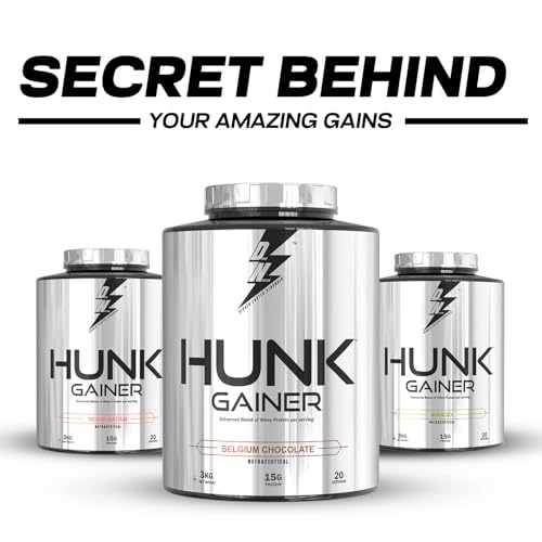 Image of Divine Nutrition Hunk Gainer (3 Kg, Belgium Chocolate)